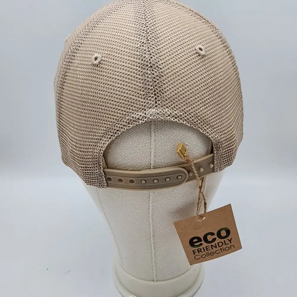 St. Lucia Coordinates West Indies Cap Hap Trucker Mesh Snapback Green Tan OS